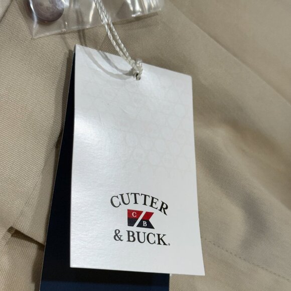 NWT CUTTER & BUCk Mens 44T Beige Chino Bermuda Pleated Shorts Big and Tall - Picture 7 of 14